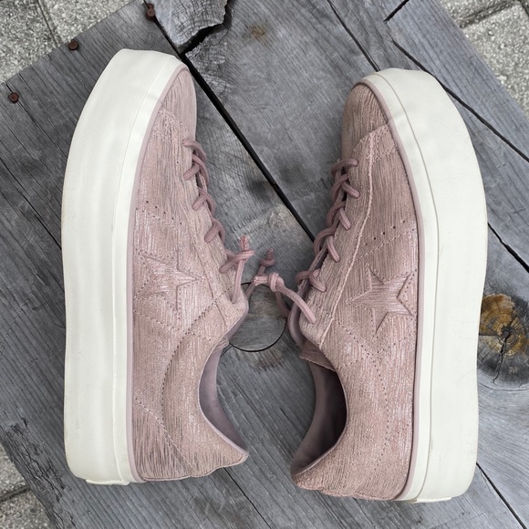 Converse one star pink metallic leather platforms - Picture 12 of 16